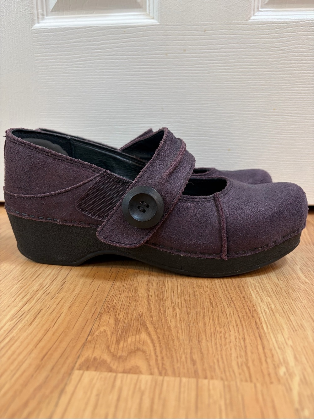 Women’s Suede Mary Jane Wedge - Plum